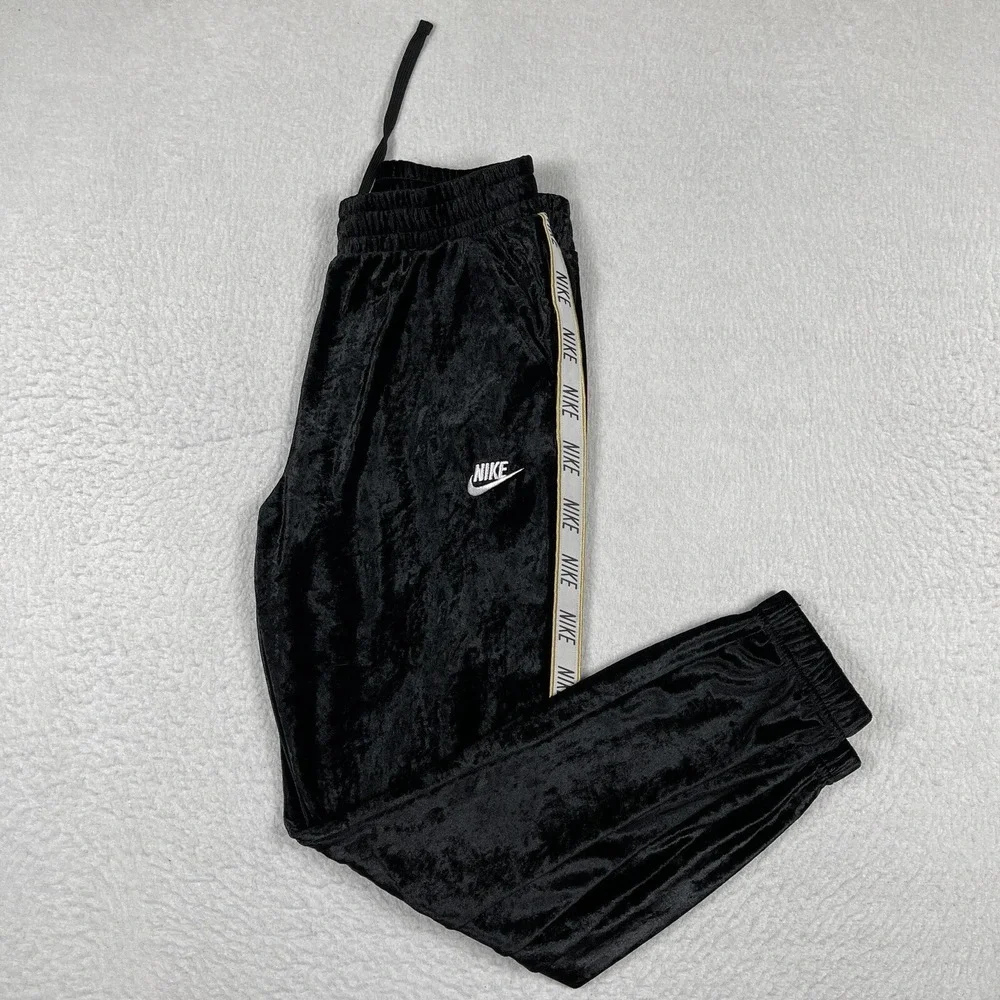 Nike Pants Girls XL Black Sportswear‎ Track Pant French Terry Youth Athleisure